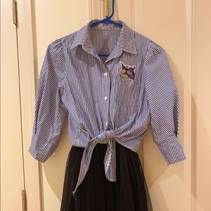 2 pieces shirt dress